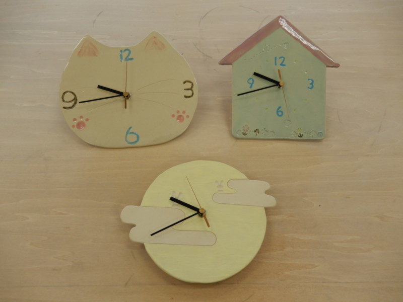 陶器の時計づくり体験
