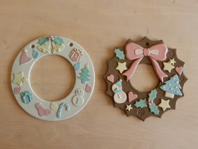 陶器のXmasリースを作ろう!